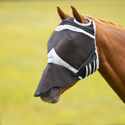Shires FlyGuard Pro Fine Mesh Fly Mask with Nose protection